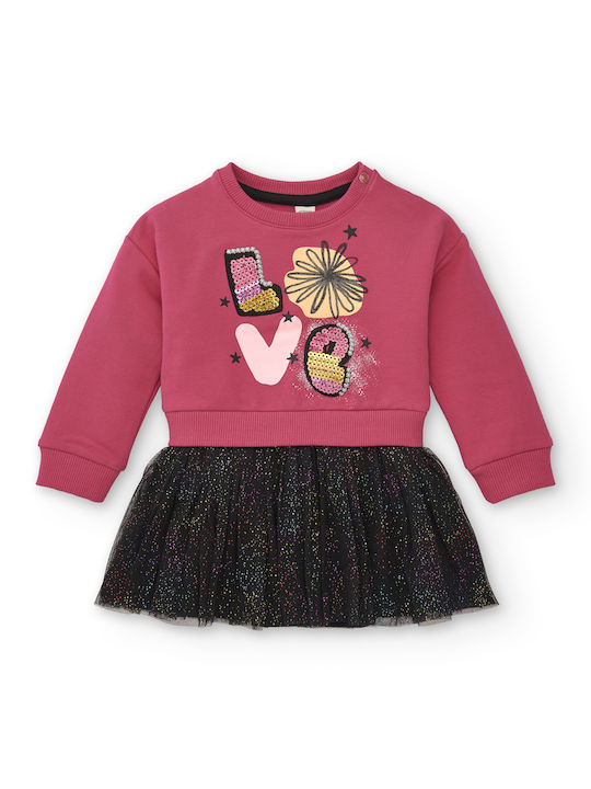 Tuc Tuc Sweatshirt Kids Dress Tulle Fuchsia