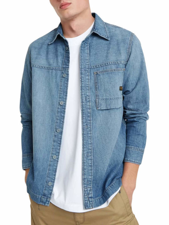 Langärmlig Jeans Hemd Denim