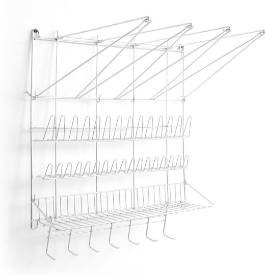 Hendi Επιτοίχιο Ράφι Μεταλλικό 50x36x56εκ. Ασημί