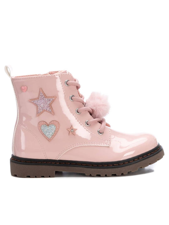 Xti Kids Patent Leather Boots Pink