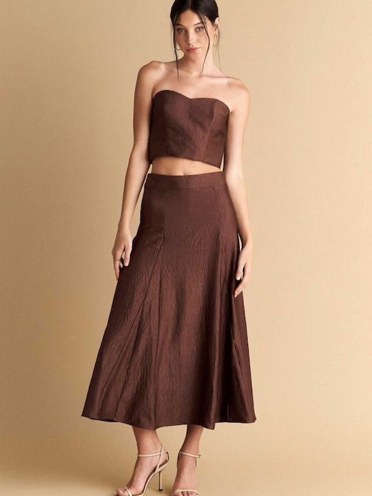 Attrattivo Maxi Φούστα Brown