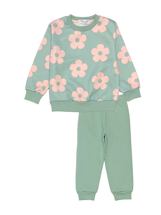 Kinder Sweatpants Set - Jogginganzug Light Green 2Stück
