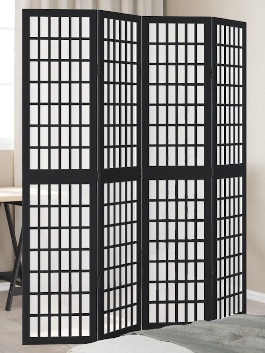 vidaXL Decorativ Paravan Lemn cu 4 Panouri 140x180cm