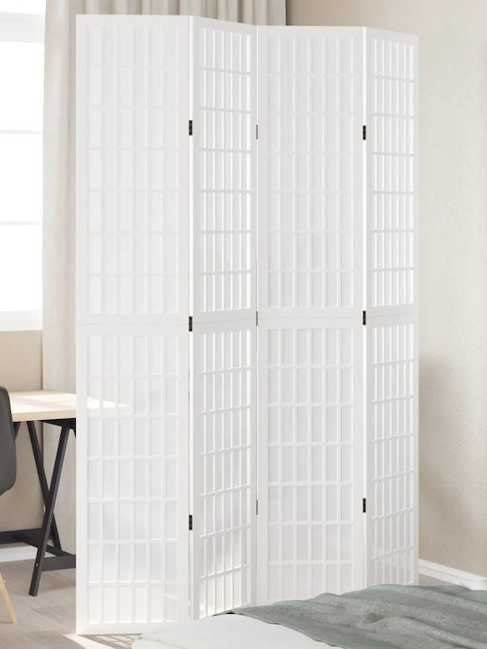 vidaXL Διακοσμητικό Παραβάν Ξύλινο με 4 Φύλλα 140x220cm