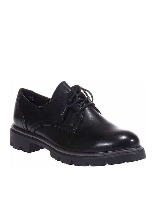 Women's Synthetic Leather Oxford Shoes Black