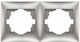 Redled Switch Frame 2 Positions Horizontal Installation in Silver Color 30016