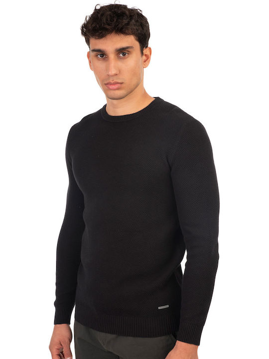 Double Long Sleeve Black Sweater