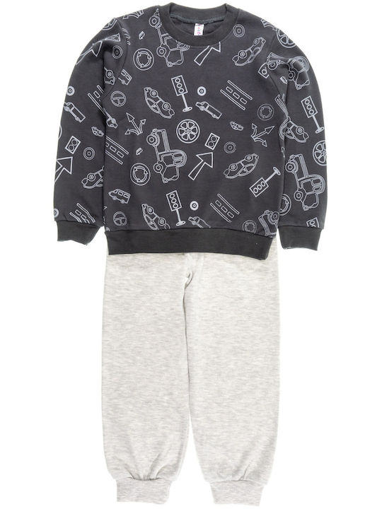 Dreams Kids Pyjamas Gray Vehicles