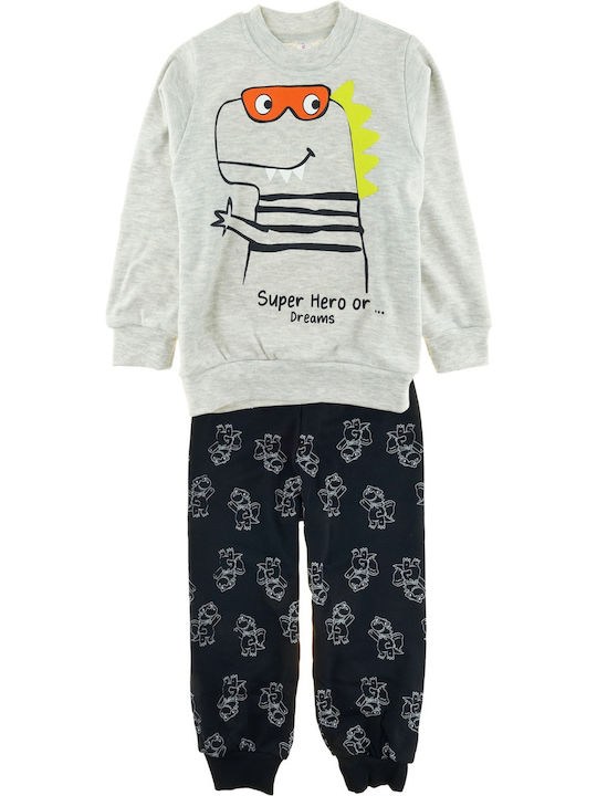 Dreams Kids Pyjamas Gray Superhero