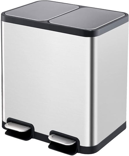 Delta Cleaning Πλαστικός Κάδος Ανακύκλωσης 24lt Inox