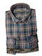 Long-sleeved Shirt Checked Blue/Orange