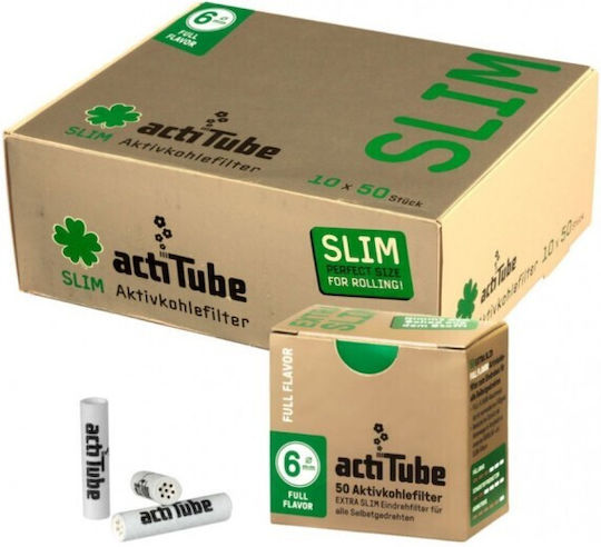 ActiTube Vată pentru țigări Carbon activat 6mm 50x10buc