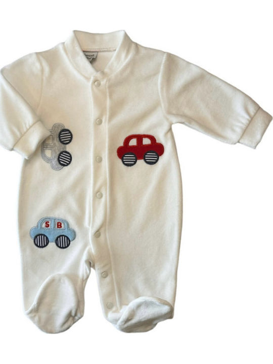 Sweet Baby Baby Bodysuit Long-Sleeved Velvet White