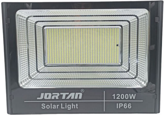 Jortan Στεγανός Ηλιακός Προβολέας LED 1200W Ψυχρό Λευκό 6500K με Τηλεχειριστήριο IP66