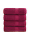 vidaXL Bath Towel Set 4pcs Burgundy Weight 600gsm