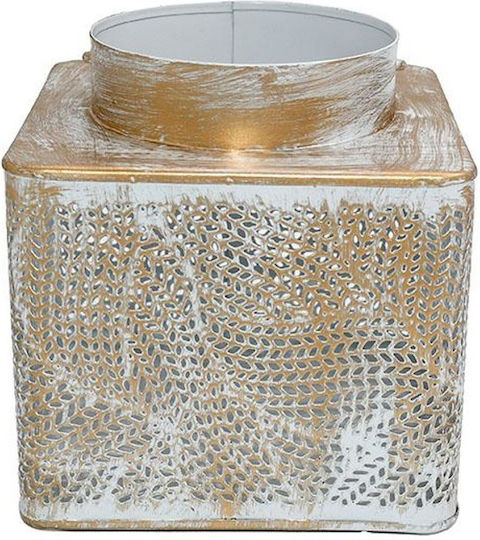Fylliana Fl12077 Laterne Metallisch Weiß 14x14x15cm 1Stück