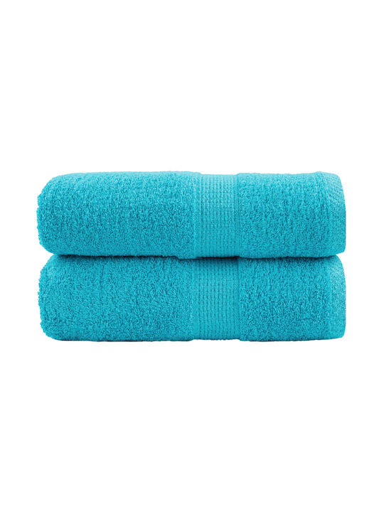 vidaXL Badetücher Set 2 Stück Blau Gewicht 600g...
