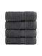 vidaXL Bath Towel Set 4pcs Gray Weight 600gsm