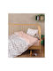 Kentia Baby Duvet Cover Set With Pillowcase Taiko White Pink 100x140cm