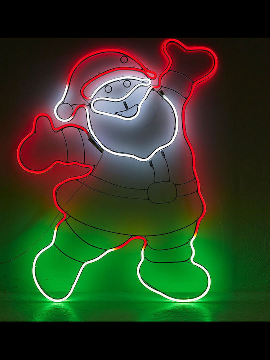 Outdoor Illuminated Santa Claus Electric with Light Tube Copper 78x61cm