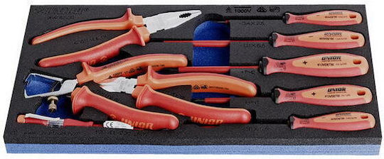 Unior Tool Tray with 9 Electrician's Tool Set