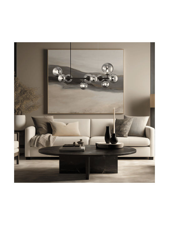 Eko Light Κρεμαστό Φωτιστικό Μαύρο για 10 Λαμπτήρες G9 80εκ.