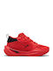 Playmaker Pro Kids Sports Shoes Basketball with Laces Red