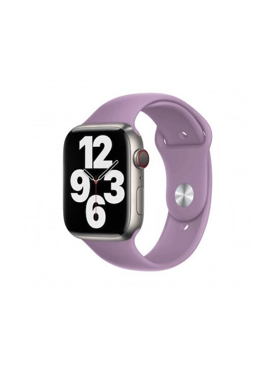 Curea din silicon Thd compatibilă cu Apple Watch 42 mm Seria 10 Apple Watch SE 40 mm S M Lavandă