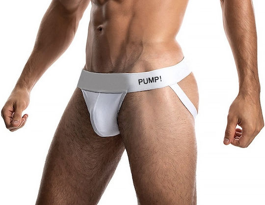 Suspender Bikini Ανδρικό Sexy String Pump Jockstrap White