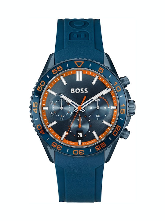 Boss Runner Uhr Batterie mit Kautschukarmband