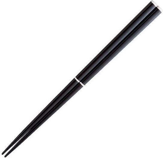 Chopsticks Handmade Wooden Black Lacquer Design 24 cm 2 pcs Kenro