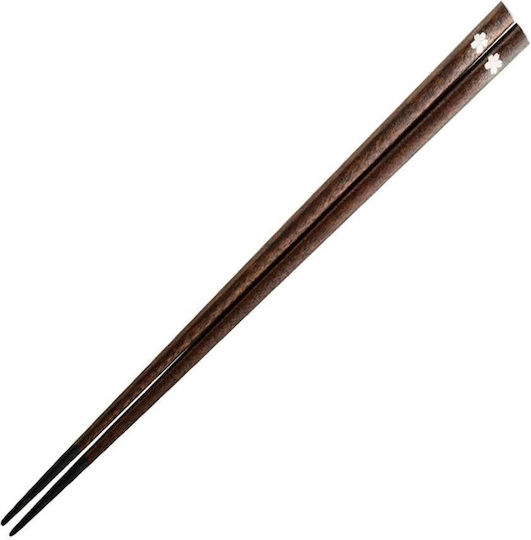 Chopsticks Handmade Wooden Lacquer Brown Design 24 cm 2 pcs Classic