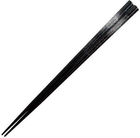 Essstäbchen Handgefertigt Holz Schwarz Lack Design 22 cm 2 Stk Kenro