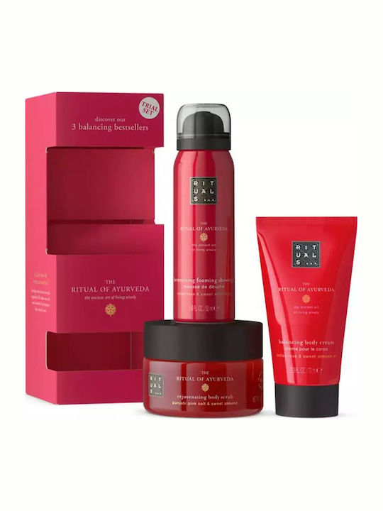 Rituals The Ritual Of Ayurveda Coffret Voyage Комплект за грижа за кожата за Почистване на тялото 3бр