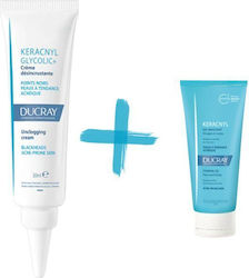 Ducray Keracnyl Glycolic+ Hautpflegesets für Akne mit Gesichtscreme & Seife