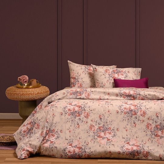 Melinen Set Queen 4pcs 235x260cm Peonia Rose