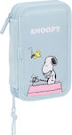 Safta 412339854 Snoopy Imagine Federmäppchen Stoff Hellblau