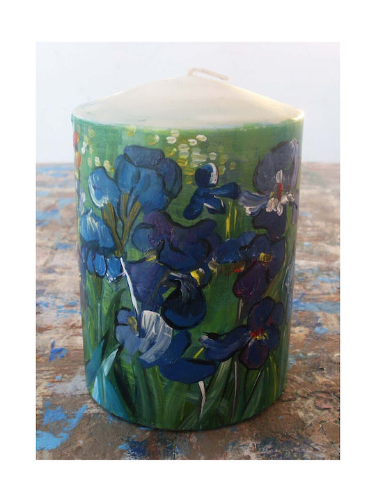 Artefakt Kerze Zylinder Van Goghs Iris 10x15 cm