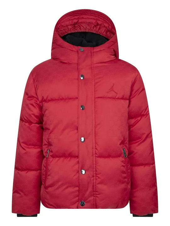 Kinder Sportjacke Kurz mit Kapuze Rot