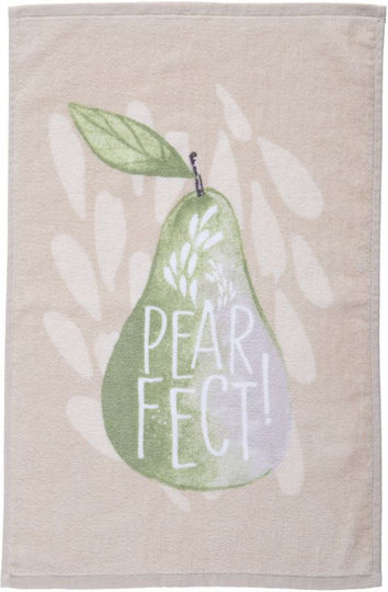 Nef-Nef Homeware Velour Pearfect Beige Tea Towel from 100% Cotton in Beige Color 40x60cm