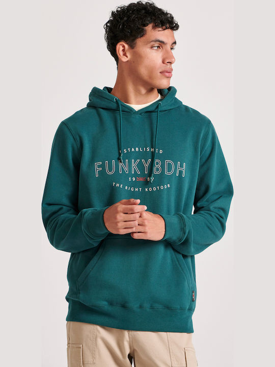 Funky Buddha Суитшърт с Качулка Зелен
