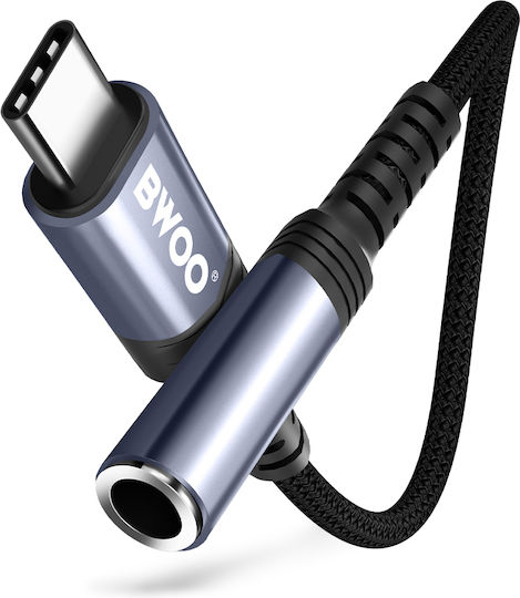Bwoo Audio Adapter Cable Bz47 Aux 3,5 Mm To Usb-c Black 6933654811354