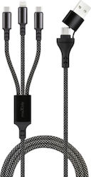 Maxlife Allin1 USB zu Blitzschlag / Typ-C Kabel 1m