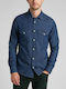 Western Cu mânecă lungă Denim Cămașă Albastru