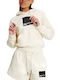 Long Women's Sweatshirt Hooded Whitecap Gray