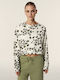 Sweatshirt Cropped Γυναικείο Φούτερ Λευκό
