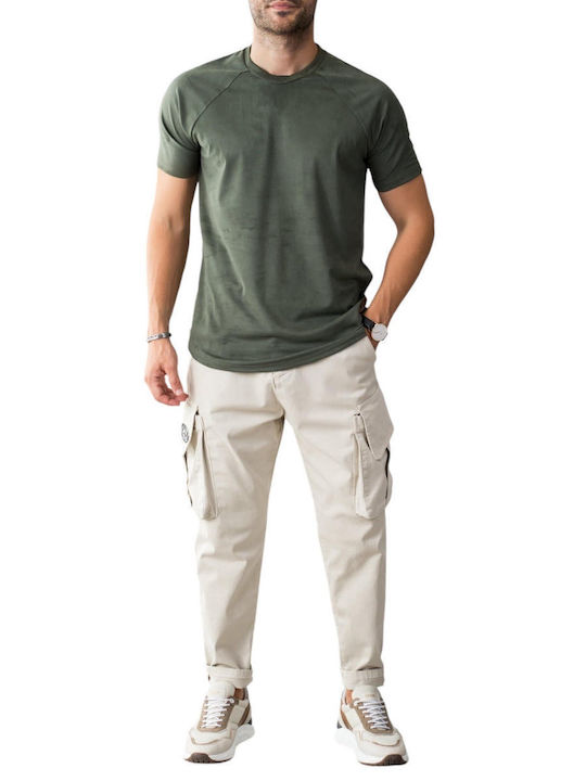 Hose Cargo Elastisch Beige