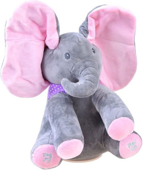 Interactive Plush Elephant Mascot Elephant Covers Its Eyes Sings Za3112
