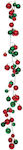 Garland with Green and Red Balls 180cm