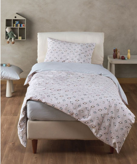 Kentia Seturi de cearșafuri Single Bumbac Gri 160x245cm 3buc